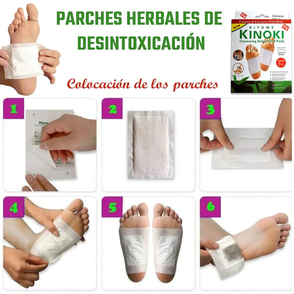 PARCHES DETOX KINOKI PARA PIES CAJA x 10